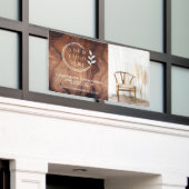 Stilvolle moderne Holzschnitzerei Banner (Äußeres Gebäude)