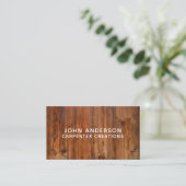 Stilvolle, moderne Holzschnitzerei-Card Visitenkarte (Stehend Vorderseite)