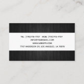 Stilvolle, moderne Holzschnitzerei-Card Visitenkarte (Rückseite)