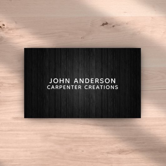 Stilvolle, moderne Holzschnitzerei-Card Visitenkarte