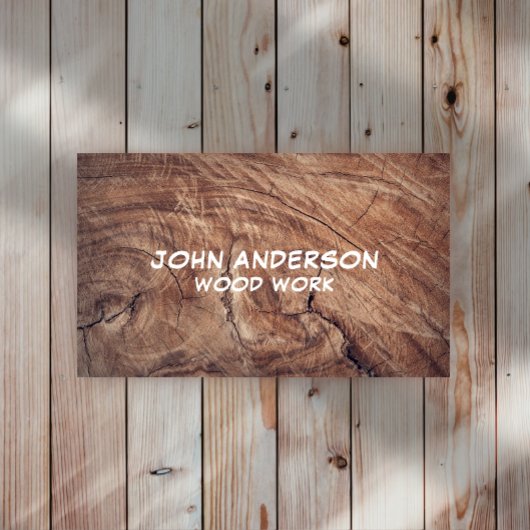 Stilvolle, moderne Holzschnitzerei-Card Visitenkarte