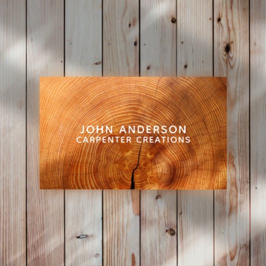 Stilvolle, moderne Holzschnitzerei-Card Visitenkarte
