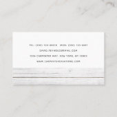 Stilvolle moderne Holzschnitzerei-Konstruktion Bus Visitenkarte (Rückseite)