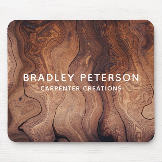 Stilvolle moderne Holzschnitzerei Mousepad (Vorne)