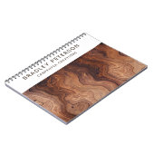 Stilvolle moderne Holzschnitzerei Notizblock (Linke Seite)