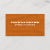 Stilvolle moderne Holzschnitzerei Visitenkarte (Vorderseite)