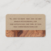 Stilvolle moderne Holzschnitzerei Visitenkarte (Rückseite)