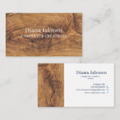 Stilvolle moderne Holzschnitzerei Visitenkarte (Vorne/Hinten)