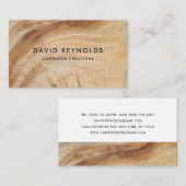 Stilvolle moderne Holzschnitzerei Visitenkarte (Vorne/Hinten)
