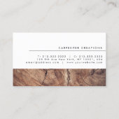 Stilvolle moderne Holzschnitzerei Visitenkarte (Rückseite)