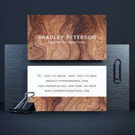 Stilvolle moderne Holzschnitzerei Visitenkarte