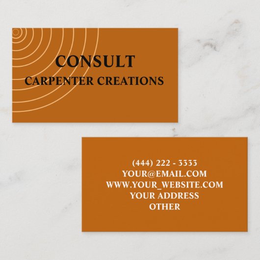 Stilvolle moderne Holztäfelung Beruflich Visitenkarte (Vorne/Hinten)