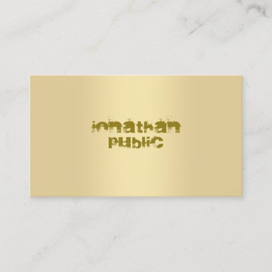 Stilvolle moderne Imitate Gold Elegantes Top-Templ Visitenkarte (Vorderseite)
