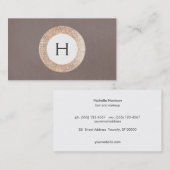 Stilvolle moderne IMITATE Rose Gold Sequin Monogra Visitenkarte (Vorne/Hinten)