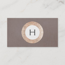 Stilvolle moderne IMITATE Rose Gold Sequin Monogra Visitenkarte