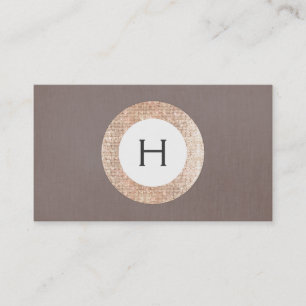 Stilvolle moderne IMITATE Rose Gold Sequin Monogra Visitenkarte