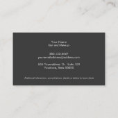 Stilvolle moderne Imitate Sequin Striping Beauty Visitenkarte (Rückseite)