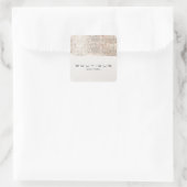 Stilvolle moderne IMITATE Silver Sequins Quadratischer Aufkleber (Tasche)