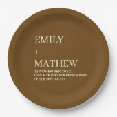 STILVOLLE MODERNE INDIVIDUELLE ELEGANTE KLASSISCHE PAPPTELLER (Vorderseite)