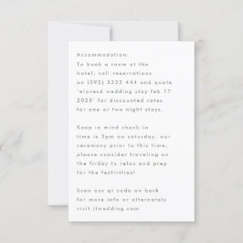 Stilvolle moderne Individuelle Name Details Detail RSVP Karte