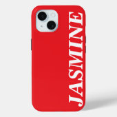 STILVOLLE MODERNE INDIVIDUELLE NAME EINFARBIGE ROT Case-Mate iPhone HÜLLE (Rückseite)