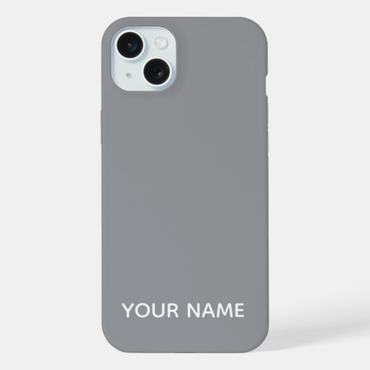 STILVOLLE MODERNE INDIVIDUELLE NAME GRAUE FARBE iPhone HÜLLE (Rückseite)