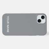 STILVOLLE MODERNE INDIVIDUELLE NAME GRAUE FARBE iPhone HÜLLE (Rückseite (Horizontal))