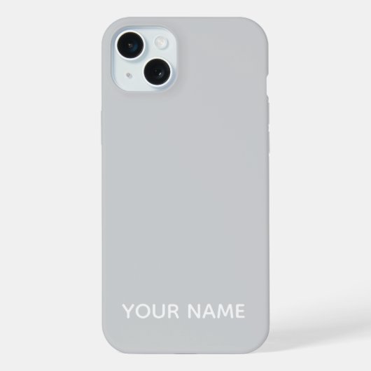 STILVOLLE MODERNE INDIVIDUELLE NAME HELLGRAU FARBE iPhone HÜLLE (Rückseite)