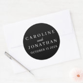 STILVOLLE MODERNE INDIVIDUELLE NAME HOCHZEIT RUNDER AUFKLEBER (Umschlag)