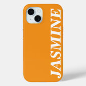 STILVOLLE MODERNE INDIVIDUELLE NAME MASSIVE ORANGE Case-Mate iPhone HÜLLE (Rückseite)