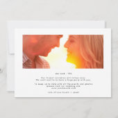 Stilvolle moderne Individuelle Namen | FOTO Save The Date (Rückseite)