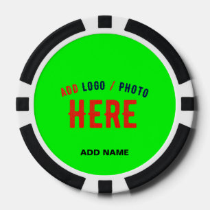 STILVOLLE MODERNE INDIVIDUELLE NEONGRÜNE VERIFIZIE POKERCHIPS