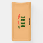 STILVOLLE MODERNE INDIVIDUELLE PFIRSICH ORANGE ÜBE BANNER (Vertikal)