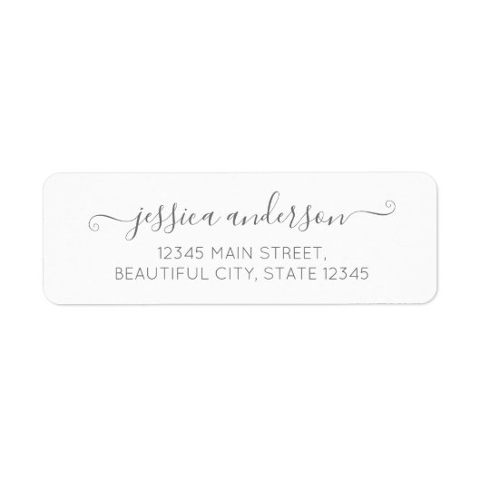 Stilvolle moderne Kalligrafie Chic Script Silver G (Vorne)