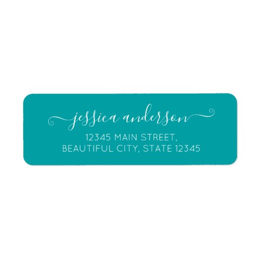 Stilvolle moderne Kalligrafie Script Chic Aquamari (Vorne)