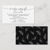 Stilvolle moderne Kalligrafie Wedding RSVP Begleitkarte (Vorne/Hinten)