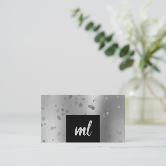 Stilvolle, moderne Konfetti-Punkte Visitenkarte (Stehend Vorderseite)