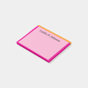 Stilvolle moderne Korallen-Sage-Rand-Personalisier Post-it Klebezettel