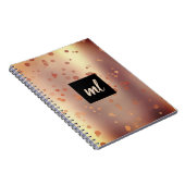 Stilvolle, moderne Kupfer-Rose-Golddots Notizblock (Rechte Seite)