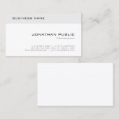 Stilvolle moderne Minimalistische Elegant Einfache Visitenkarte (Vorne/Hinten)