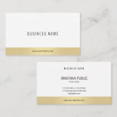 Stilvolle moderne minimalistische, elegante Goldvo Visitenkarte (Vorne/Hinten)