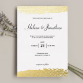 Stilvolle moderne Minimalistische Hochzeit Folieneinladung