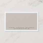 Stilvolle moderne, Minimalistische Schlichte Paste Visitenkarte (Rückseite)