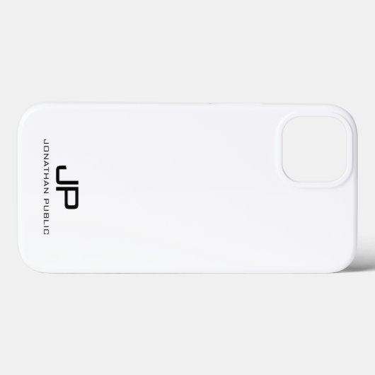 Stilvolle, moderne Minimalistische Schwarz-Weiß-Mo Case-Mate iPhone Hülle (Rückseite (Horizontal))