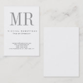 Stilvolle moderne Monogram Einzigartige Visitenkar Visitenkarte (Vorne/Hinten)