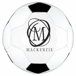Stilvolle, moderne Monogramm-Bezeichnung Fußball