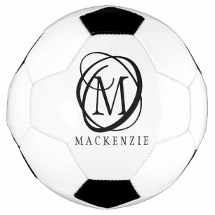 Stilvolle, moderne Monogramm-Bezeichnung Fußball