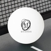 Stilvolle, moderne Monogramm-Bezeichnung Tischtennisball