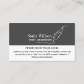 Stilvolle moderne Notar- und Kreditsignatur-Agent Visitenkarte (Vorderseite)