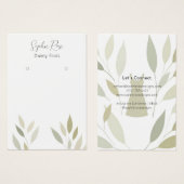 Stilvolle moderne Printkarte für Foliage Dress (Vorne & Hinten)